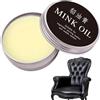 Generic Crema condizionante per pelle all'olio di visone, crema per la cura della pelle, detergente per scarpe in pelle, per borse, mobili in pelle, scarpe, seggiolini auto