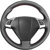 Ropaix Copri Volante Per Fiat Per Bravo 2007-2015 Per Doblo 2010-2015 Coprivolante Per Auto Nero Cucito A Mano Fai Da Te Copri Volante per Auto(Gray Thread)