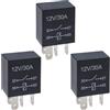 MOCNT 3 Pezzi 12V 30A Auto Relè SPST 4 Pin Interruttore Impermeabile Motociclo Pesante Camion Elettrico ON OFF