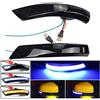 Hacreyatu Indicatori di direzione dinamici LED nello specchietto retrovisore per Ford Focus 2 3 MK2 MK3 Mondeo MK4 (blu-giallo)