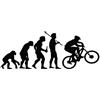 Bhysfenhgttvv 3 Pezzi Adesivo per Auto 15,2 cm * 5,7 cm Evoluzione Sport Ciclismo Adesivi per Auto in Vinile Nero