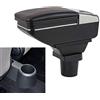 YJYWZH Per Volkswagen VW Up 2009-2017 Braccioli portaoggetti centrali con porta bicchieri e posacenere nori (nero con tratto rosso)
