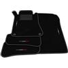 Generico Tappetini compatibili con Mercedes Classe-C S203 Station Wagon 2001-2007, ricamo bandiera Italia, kit tappetini auto personalizzati, set tappeti in moquette, bordo nero.