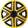 NRM Copricerchi Action Nero/Oro 16 Pollici Set di 4 Pezzi