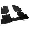 J&J AUTOMOTIVE Tappetini Auto in Gomma su Misura per Fiat Grande Punto 2005-2018, Set da 4 Pezzi, 3D - con Bordo Alto, Antiscivolo, Inodore, Colore Nero, TPE