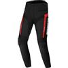 Bogotto GPX Pantaloni tessili da moto impermeabili, nero/rosso, XS