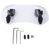 Yosoo Health Gear Spoiler per Parabrezza Regolabile per Moto, Deflettore d'Aria con Bracci di Estensione e Doppie Cerniere per Migliorare la Sicurezza Stradale (Trasparente)