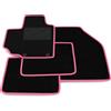 Somer Car Kit Tappetini Auto compatibili con Suzuki Celerio 2014-2021 | Set Tappeti in Moquette, Tappeto auto su misura, bordo fucsia