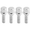 BASPHHH Bulloni cerchio Compatibile con Jeep per Renegade 2015 2016 2017 2018 per Compass 2017 2018 2019 Bulloni per ruote M12× 1,25 argento 28 mm