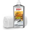autopflege Sonax Caravan - Set di rimozione per strisce di pioggia, 500 ml + panno in microfibra, detergente intensivo abrasivo per la rimozione di strisce di pioggia su vernice e GfK