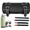 Generic Borsa per moto, organizer portaoggetti impermeabile in pelle, borsa anteriore per moto, borsa da sella retrò per auto elettrica modificata, borsa laterale anteriore e posteriore
