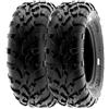 SunF A010 25x8-12 25x8x12 ATV UTV Quad pneumatici fuoristrada 6PR TL 65J E4 Mark battistrada direzionali e nodosi, set di 2 pezzi