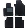 OFFICINE MILANO IL TUO STILE IN AUTO. 4 Tappetini in Moquette Nero Standard per Lancia Ypsilon Compatibile con Modelli dal 2012 al 2024 (4 Bottoni), Fondo Antiscivolo con Battitacco in PVC - Alta Qualità - Made in Italy - OFFICINE MILANO