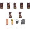 HOFFCAR Kit tagliando 4 FILTRI e 7L OLIO M compatibile con Mercedes Classe C (W204,C204,S204) C220 CDI 125kw Dal 2007 al 2008