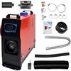 UISEBRT Riscaldatore Diesel 8KW 12V, Riscaldatore d'Aria Diesel con Telecomando, Interruttore LCD per Auto RV Barche Camion Camper, Rosso - Stile A