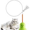 Duroecsain Gatti Teaser, bastone per gatti - Tazza a ventosa per gattini - Giocattolo con piume interattive Teaser per gatti interni