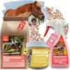 EMMA Spray per criniera per cavalli I Grasso per zoccoli glitterato I Bocconcini per cavalli I Set per la cura del cavallo 3 pezzi I Spray per coda I Grasso per zoccoli con glitter rosa 400gr 500ml 250ml