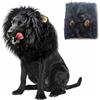 EHOTER Costume da criniera di leone per cani, parrucca regolabile per cani, con orecchie, per cani di taglia media e grande, costume di Halloween per cani (M, nero)