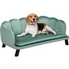 PawHut Divano per Cani Taglia Medio-Grande max. 32kg con Rivestimento Verde Sfoderabile e Lavabile