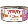 PETREET Vellutate kitten Tonno - Per Gatti Cuccioli - Confezione da 48 Pezzi x 60 gr