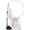 Teksome Bacchetta giocattolo per gatti - Auto Interactive Cat Toys Ventosa Pet Indoor Dancing Toy | Base a ventosa auto-tenuta stimolante esercizio gioco per gatti e gattini