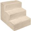 MG Design Scaletta per Cani 3 Gradini in Bianco - telaio in legno stabile, salita delicata per divano e letto, leggera e facile da spostare, per cani e gatti