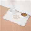 Hearda Tappetino Ciotola Cane Assorbente, Bordo Ondulato Tappetino per Cane Cibo Tappetini Sottociotola per Cani Tappetino Antiscivolo Ciotole Gatto Asciugatura Rapida (40x50cm,Grigio)
