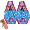 Hixingo 3 Pezzi Pannolini Cane Femmina, Lavabili Pannolini per Cani Femmina Altamente Assorbenti Mutande Cane Femmina Calore, Mutande Riutilizzabili per Cani in Calore (S,Blu)