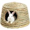 Generic Casa per coniglietti da interni, 25 x 25 x 15 cm, traspirante, intrecciata a mano, resistente e durevole, per piccoli animali, habitat per conigli, criceti, polli, gattini