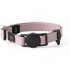 My Family MyFamily Collare per Gatto Regolabile in Vera Pelle, Made in Italy, Gancio di Sicurezza Safety Click, Fatto a Mano, Collezione Firenze, Cipria, 20-30 cm