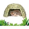 Generico Hideaway per piccoli animali - fieno naturale masticare casa, arricchimento decorazione 'habitat pieghevole | Letto per maiale del criceto eco -ecologico, nascondino con coniglio intrecciato per i