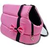 Odolplusz - Borsa per il trasporto di cani e gatti elegante, lavabile, misure XS, S, M, L, colore rosa