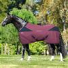 e EQUITYUM Coperta Cotone Equityum Leilah, Utile per Proteggere il Cavallo dagli Sbalzi di Temperatura (162 cm, Bordeaux/Blu)