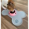 Olivo Tappeti OLIVO.shop Tappetino Ciotola per Cani e Gatti, Tappeto Sotto Ciotola Antiscivolo, Tappeto Ciotole per Animali Domestici, Lavabile con Bordo Rialzato in Silicone 37x52 cm - PET FOOD AREA