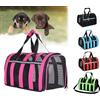 Yasta Borsa Trasportino per Cani Gatti Piccola Taglia Tracolla Regolabile Traspirante Ventilata Ideale per Viaggio in Auto e Passeggiata