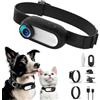 Sxhlseller Collare per Fotocamera per Gatti - Fotocamera per Collare per Cani da Compagnia Grandangolare da 170° con Schermo LCD da 0,96 Pollici, Fotocamera Multifunzionale per