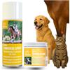 EMMA Unguento di zinco + spray di zinco I Set di pronto soccorso cane cavallo per la protezione delle ferite animali I Ossido di zinco spray per la guarigione per la disinfezione delle ferite 200ml 250ml