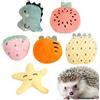 Generic Giocattolo a di riccio, 6 pezzi di peluche da masticare per piccoli animali domestici, gioco interattivo per conigli, cincillà, porcellini d', criceti e altri piccoli animali, 8 x 8 cm
