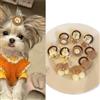 cuhair 10 pezzi (5 paia) accessori per capelli per cani di piccola taglia, fiocco con elastico per ragazza, cucciolo, orsacchiotto, cane maltese, Yorkshire, pelo lungo, 5 colori