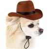 SSDH CappelloDa Cowboy Western per Animali Domestici Cappello per Cani E Gatti Accessori per Animali Domestici per Feste di Strada di Halloween E Natale (S,Marrone)