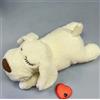 Generic Giocattolo per il battito cardiaco del cane, per alleviare l'ansia, morbido peluche per animali domestici, calmante per addestramento comportamentale (bianco)