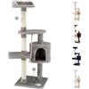 Beltom® TIRAGRAFFI per Gatto Alto 112 CM Parco Gioco Giochi GRAFFIATOIO SISAL Cuccia Albero Gatti Tira Graffi Palestra - Grigio