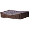 e-wicker24 Alles aus Weide e-wicker24 Naturale Cesta per Cani in Vimini Lettino Cane con Cuscino Morbido Rialzato Divanetto per Cani Cuccia Cani Letto per Cani Taglia Media Lettini per Cane Divanetto Calmante Animali