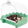 Generic Bagno Uccelli Gabbia Portatile - Vaschetta Trasparente Casetta Uccellini Gabbia, Colorati Animali Domestici | Vasca da Bagno con Tetto Removibile per Pappagalli Canarini Inseparabili Domesti