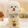 YCYHXJB Maglioncino Cane Taglia Piccola, Maglione Cane con Anello per Guinzaglio - Vestiti per Cani Morbido, Caldo e Leggero, Maglietta Gialla con Papillon per Cuccioli e Gatti(Large)
