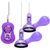 ERNZI 7 Vibrazioni Doppia Coppa Vibratore Succhia Capezzoli e Clitoride Stimolatore del Capezzolo Pompa per Vuoto al Seno Massaggiatore Enlarger Sex Toys,Viola