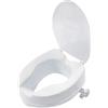 KMQRDZi Rialzo per sedile del water, adatto per donne anziane incinte con disabilità, ecc, rialzo per WC - robusto e durevole - con coperchio (10 cm)