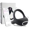 marielove Anello per pene con controllo tramite app per smartphone con vibratore per testicoli per una maggiore resistenza e stimolazione - stimolazione del giocattolo sessuale - giocattolo sessuale in silicone