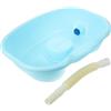 FOMIYES Lavatesta Portatile per Anziani e Ragazzo Ragazza con Tubo Anti-spruzzo, Lavabo in Plastica Abs Leggero per Uso Domestico e Assistenza Post-partum, Vasca Comoda per Pazienti
