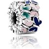 Rimgoris Argento 925 Charm per donna Bracciali Collana Clip Farfalla Dangle Charm Regalo 2 Confezioni